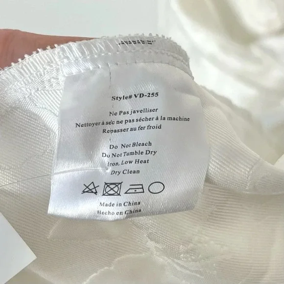 V. CHAPMAN The Vera Corset Dress in White Baroque Floral Sz 6 - Picture 8 of 9